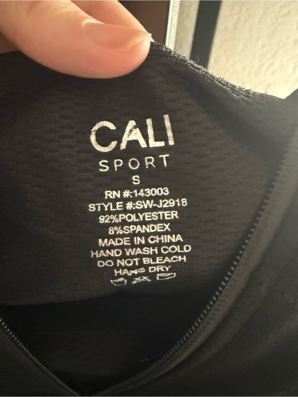 CALI Sport Black Hooded Zip Jacket - Picture 3 of 4